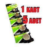 Ata Elektronik 5 Adet 2025 Lithium Cell Battery 3V CR2025 DL2025 3 Volt Garaj Kepenk Kumanda Pili - 5'li