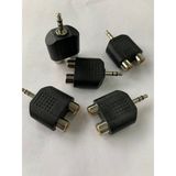 Ata Elektronik 5 Adet Erkek Aux Stereo Siteryo - Dişi Rca Lale Tos Çevirici Dönüştürücü Jak Soket Uç