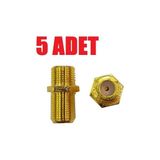 Ata Elektronik 5 Adet Gold Uç F Ara Ef Ara Konnektör Dişi Dişi Birleştirici Uydu Anten Kablo Ekleme Aparatı 5 Adet