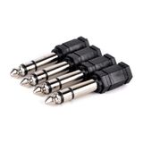 Ata Elektronik 5 Adet Kulaklık Için Kablo Jak Dönüştürücü Jack Çevirici Erkek 6.5mm Dişi 3.5mm Çivi Gitar Arkasıince
