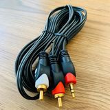 Ata Elektronik 5 Metre 3.5 Mm. 2 Rca Line Aux Ses Kablosu Bilgisayar Anfı Bağlantı Kablosu 1.5m 2rca 1 Aux 5m