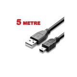 ATA ELEKTRONİK 5 Metre Ps3 Kol Şarj Kablosu 5 Pin Mini Usb Usb5-pin 2.0 Erkek A Mini 5 Pin B 1.5mt Piramit Uç