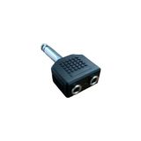 Ata Elektronik 6.3mm Mono Gitar Jak - 2 Dişi AUX 3.5mm Hoparlör Kulaklık Anfi Mikrofon Soket Çevirici Dönüştürücü Aparat