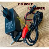Ata Elektronik 6 VOLT AKÜLER için Pilsan Babyhope Dolu Bmw Uj Toys Mercedes Uyumlu 6 Volt Aküler Için Şarj Cihazı Charger LED Işıklı Voltaj Kesicili Extra Timsah Maşalı Kablolu - Kaliteli Ürün - 7.8 Volt 1.2 Amper