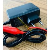 Ata Elektronik 6 Volt Aküler Için Şarj Cihazı Charger LED Işıklı Şarjda Kırmızı Dolunca Yeşil Voltaj Kesicili Extra Timsah Maşalı Kablolu - Kaliteli Ürün - 7.8 Volt 1.2 Amper