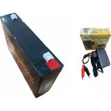 Ata Elektronik 6V 7Ah 20Hr 6 Volt 7 Amper Akü Ve 1 AMPER 6 VOLT AKÜLER için Şarj Cihazı 1 AMPER VOLTAJ KESİCİLİ + AKÜLÜ SET 2Sİ BİR ARADA