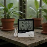 Ata Elektronik Htc-2 Dijital Termometre Sıcaklık ve Nem Ölçer Higrometre Masa Alarm, Problu Dijital Termometre, Problu Sıcaklık ve Nem Ölçer - 02A-Beyaz