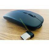Ata Elektronik Mat SİYAH Slim Sessiz ŞARJ EDİLEBİLİR Pilli Bataryalı Laptop Uyumlu Kablosuz Wıreless Optik Fare Mouse 2.4GHZ SESSİZ TIKLAMA KENDİNDEN PİLLİ