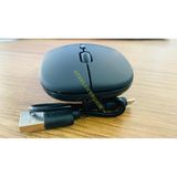 Ata Elektronik MAT SİYAH Slim Sessiz ŞARJ EDİLEBİLİR Pilli Bataryalı Laptop Uyumlu Kablosuz Wıreless Optik Fare Mouse