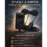 Ata Elektronik Orjinal Kaliteli - Csec 12 Volt 2 Amper ( L Tip ) Modem STC-A1215C55 Router Kuluçka Wifili Kamera Adaptörü LED Uydu Cihazı Dvr Adaptörü
