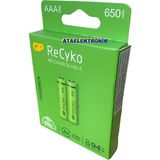 Ata Elektronik Philips Panasonik Grundig Siemens Telsiz Telefonlar Için Şarjlı Şarz Edilebilir Ince Aaa Pil - Gp 650MAH Aaa Telsiz Telefon Pili Gp 650 Ince Şarjlı Pil 650 Mah 2'li Paket 1 Kart 2 Adet