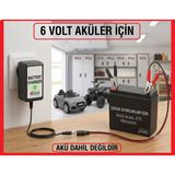Ata Elektronik Pilsan Uyumlu 6V Akülü Araç Şarj Cihazı