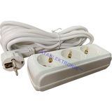 Ata Elektronik TÜRK MALI YERLİ ÜRETİM 3 METRE GRUP PRİZ PİRİZ - Beyaz