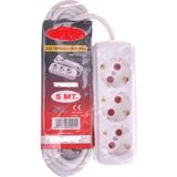 Ata Elektronik TÜRK MALI YERLİ ÜRETİM 5 METRE GRUP PRİZ PİRİZ - Beyaz