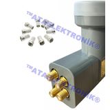ATA ELEKTRONİK Universal Uhd 3D 4K 2 Çikiş Lnb 0 1Db Lenebe + Anten Kablo + 10 Adet Jak Hediye
