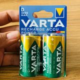 Ata Elektronik VARTA 3000mah TOMBUL EN BÜYÜK PİL Pilli Damacana Için D Büyük Boy Kalın Tombul 3000 Mah Şarjlı Pil - 2'li