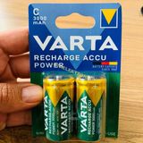 Ata Elektronik VARTA C BOY ŞARJ EDİLEBİLİR ŞARZLI PİL 3000 Mah, Ni-Mh HR14, 220HC, C, R14, MN1400, LR14, E93, 4014, KC, AM2, 814 - 2'li