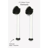 ATA HOME 2 adet Vantuzlu Mutfak Banyo Tezgah Üstü Silikon Bulaşık Yıkama Lavabo Temizleme Tezgah Fırçası