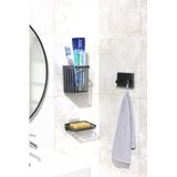 ATA HOME 3 Lü Yapışkanlı Banyo Düzenleyici Diş Fırçalık Sabunluk Askılık Takımı Banyo Duvar Rafı Organizer Siyah