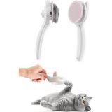 ATA HOME Kedi Köpek Otomatik Temizlenen Tuşlu Tüy Toplayıcı Tarak Basmalı Kedi Köpek Fırçası Evcil Pet Hayvan Tüy Kıl Toplama Fırçası