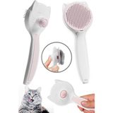 Ata Home Kedi Köpek Otomatik Temizlenen Tuşlu Tüy Toplayıcı Tarak Evcil Pet Hayvan Tüy Kıl Toplama Fırçası - Pembe