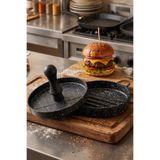 Ata Home Profesyonel Granit Hamburger Köfte Kalıbı Aparatı Hamburger Pişirme Köfte Biftek Et Pişirme Tavası Kalıp 110 Mm