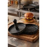 ATA HOME Profesyonel Granit Hamburger Köfte Kalıbı Aparatı Hamburger Pişirme Köfte Kalıp 110 mm