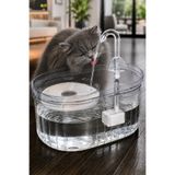 ATA HOME Şeffaf Otomatik Kedi Su Pınarı 2,3 L – Filtreli Ultra Sessiz Kedi Su Çeşmesi USB Bağlantılı