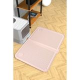 Ata Home Silikon Mama ve Kum Matı Havuzlu Yıkanabilir Kedi Tuvaleti Önü Kedi Kumu Paspası Büyük Boy 40 x 60 cm - Pembe