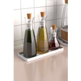 ATA HOME Silikon Sabunluk Organizer Mat, Yağdanlık Sabunluk Altlığı , Sıvı Sabun Standı Antrasit 26x10 Cm