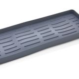 ATA HOME Silikon Sabunluk Organizer, Sabunluk Altlığı, Sıvı Sabun Standı Antrasit 26X10 cm