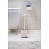 Ata Home Silikon Wc Tuvalet Banyo Fırçası Klozet Fırçası Beyaz-Gri Oval