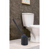 ATA HOME Silikon Wc Tuvalet Banyo Fırçası Klozet Fırçası Siyah Oval Pembe
