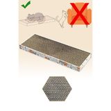 ATA HOME Tırmata Yeni Ürün Doğal Düz Karton Kedi Tırmalaması Kedi Tırmalama Tahtası Kartonu 47X17 Cm Kahverengi