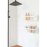 Ata Home Yapışkanlı Banyo Rafı - Yüksek Dayanıklılıkta ABS Plastik, Paslanmaz, Beyaz Renk