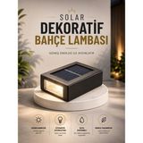 Ata Store Dekoratif Duvar Lambası Solar Güneş Enerjili Bahçe Aydınlatması - Lisinya - çok renkli