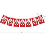 Ata-Türk Bayrağı, Ipli, Kağıt, Orta, 380CM - 8cm x 13CM - 40'lı