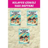 Ata Yayıncılık 1.Sınıf Dik Temel Harflerle Kılavuz Çizgili Yazı Defteri Orta Boy - 3 Adet