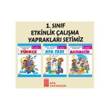 Ata Yayıncılık 1. Sınıf Etkinlik Çalışma Yaprakları 3'lü Set (Türkçe-Ata Test-Matematik)