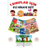 Ata Yayıncılık 1.sınıflar Için Eğlenceli Rengarenk 5'li Karma Hikaye Kitabı Seti