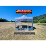 Atabay Outdoor Gazebo Tente PVC Yan Duvar Seti (1 Kapı Girişli) (Tente ve Üst Kumaş Dahil Değildir) - Gri