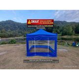 Atabay Outdoor Gazebo Tente PVC Yan Duvar Seti (1 Kapı Girişli) (Tente ve Üst Kumaş Dahil Değildir) - Mavi