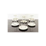 atabey home 12 Parça Porselen Tabakli Çay Seti-6 Bardak-6 Tabak Eva Bardak Gold Detayli