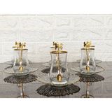 atabey home 18 Parça Çay Seti - 6 Bardak 6 Tabak 6 Kelebek Kaşik & Eva Çay Bardakli & Gold Detayli
