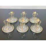 Atabey Home 18 Parça çay Seti Kelebek Çay Kaşıklı Gold Detaylı - 110 ml