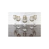 atabey home 6 Adet Kahve Yani Su Bardaği Füme Ve Gold Detayli 80 Ml