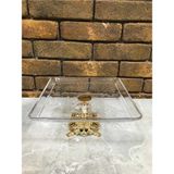 Atabey Home Avangarde Gold Döküm Ayak Kare Sunumluk 25 x 25 cm
