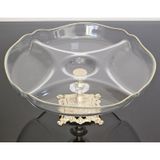 Atabey Home Bölmeli Servis Tabaği Döküm Ayakli Gold Detayli & Sunumluk & Kahvaltilik & Çerezlik 30cm
