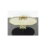 atabey home Bronz Ayna Küçük Kayik Sunumluk Döküm Gold Çerçeveli Ve Kare Ayakli 30 Cm çerçevelikayıkserisi