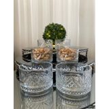 Atabey Home Collection 6 Adet Tımeless Model Star Kase & Çerezlik Gold Detaylı